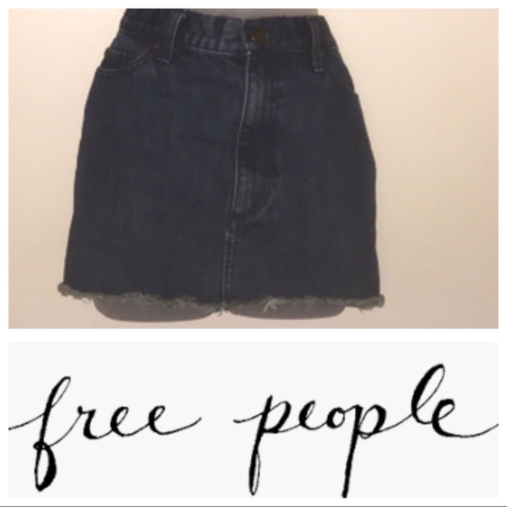 Free People denim mini skirt